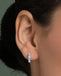 Silver Lunelle Blue Hoop Bali Earrings