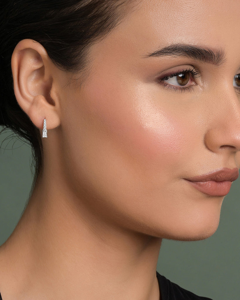 Silver Amara Hoop Bali Earrings