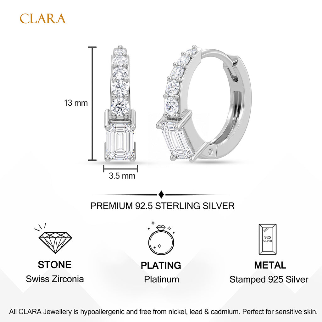 Silver Amara Hoop Bali Earrings