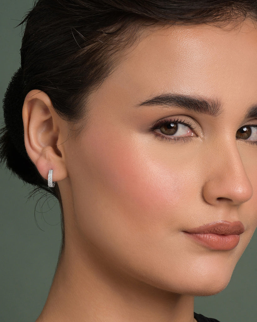Silver Zaria Hoop Bali Earrings