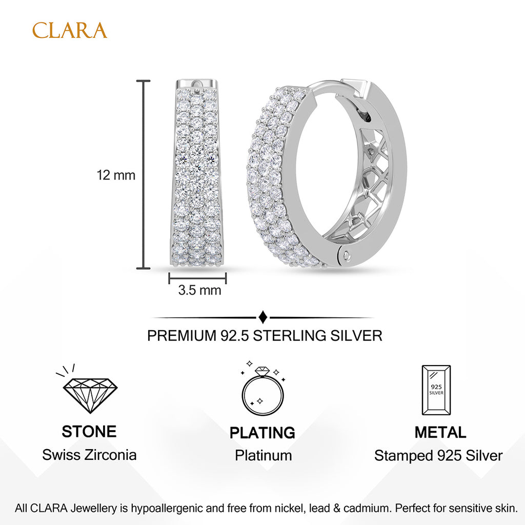 Silver Zaria Hoop Bali Earrings