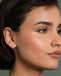 Silver Roselle Pink Hoop Bali Earrings