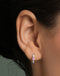 Silver Roselle Pink Hoop Bali Earrings