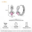 Silver Nerissa Pink Hoop Bali Earrings