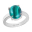 Certified Malachite (Daana Firang) 4 Prongs Silver Ring 9.3cts or 10.25ratti