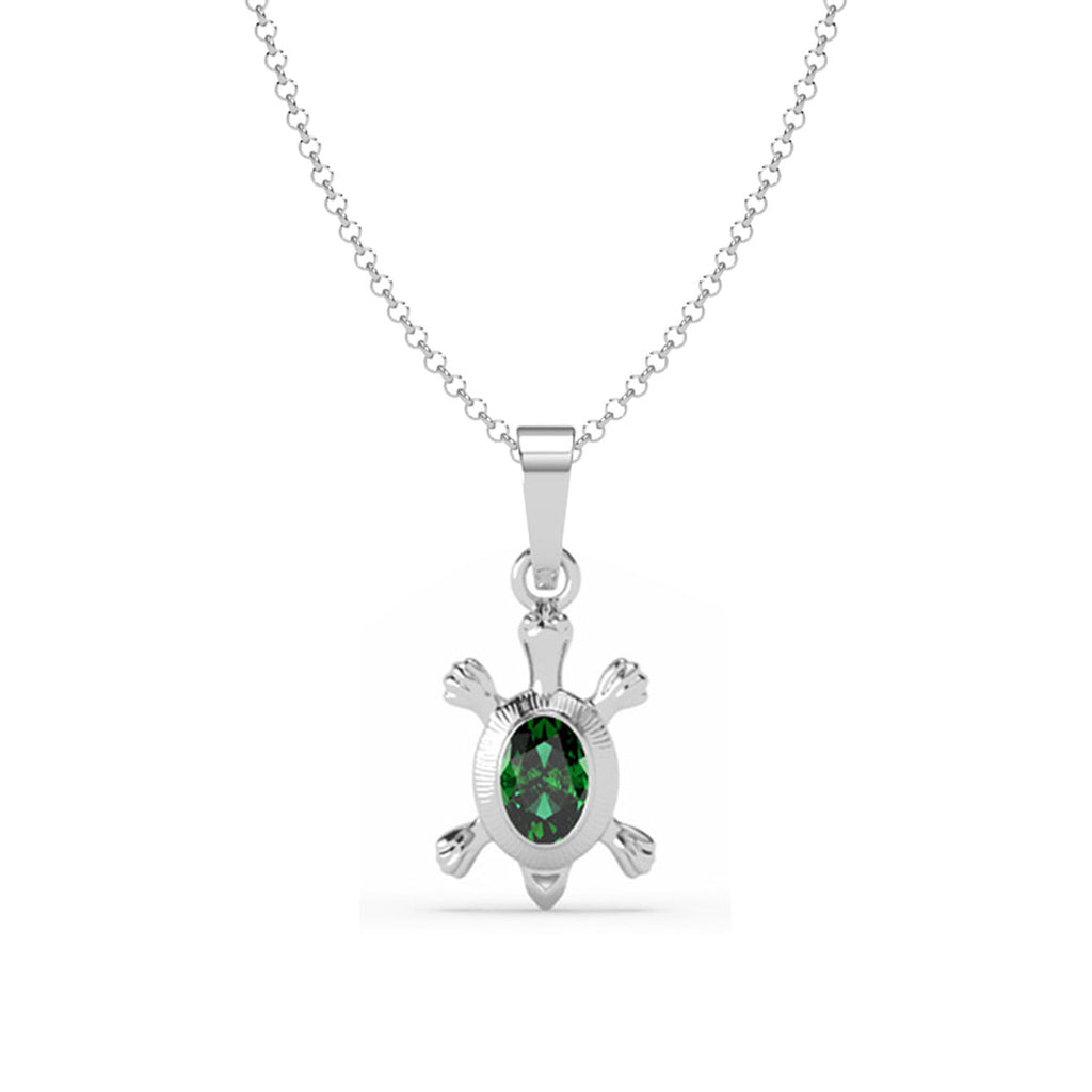 Silver Good Luck Tortoise Turtle Men Pendant Necklace with Chain or without Chain