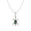 Silver Good Luck Tortoise Turtle Men Pendant Necklace with Chain or without Chain