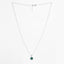 Silver Green Octagon Men Pendant Necklace with Chain or without Chain