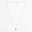Silver Blue Solitaire Men Pendant Necklace with Chain or without Chain