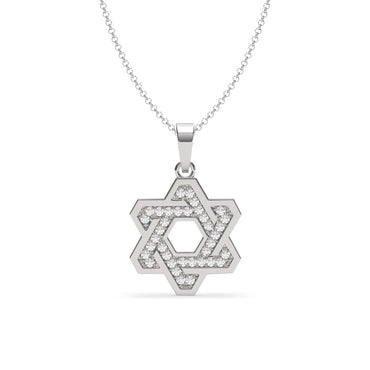 Silver Star Men Pendant Necklace with Chain or without Chain