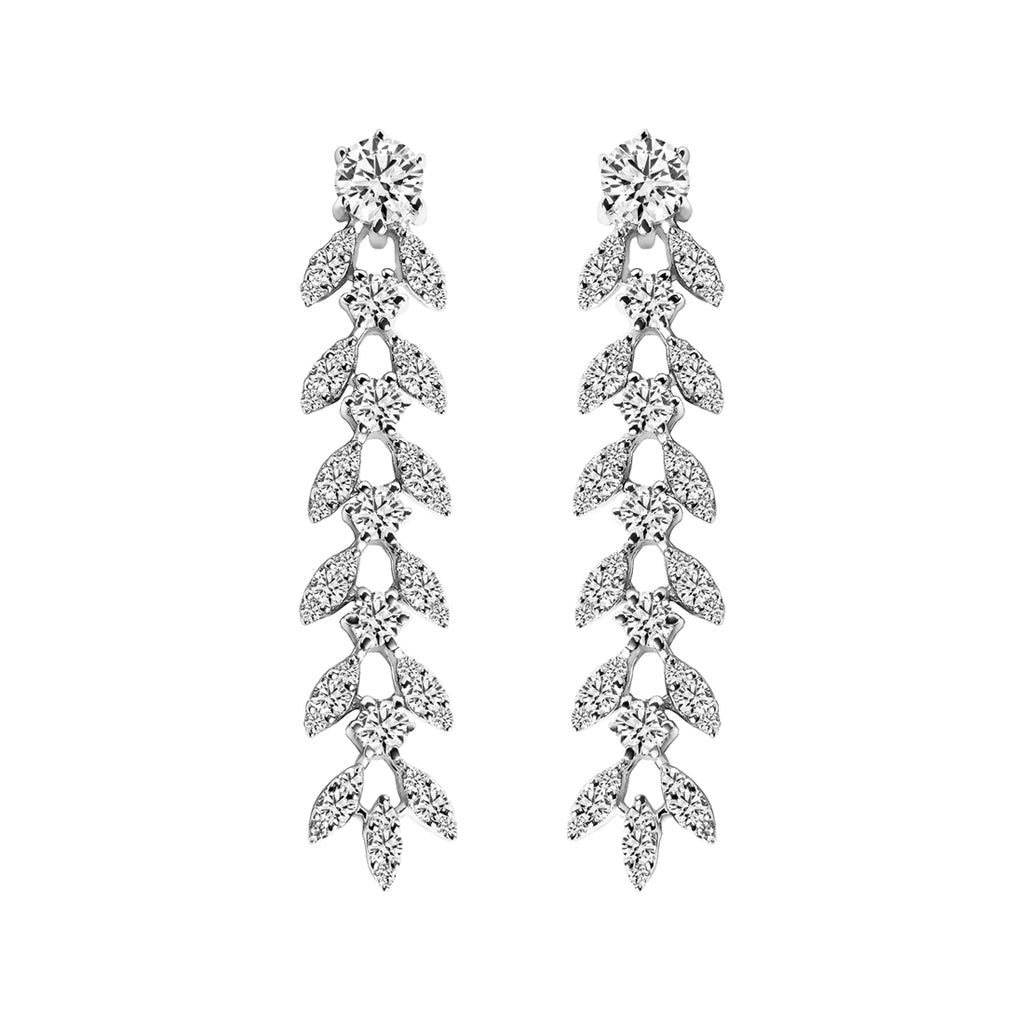 Silver Aiza Dangler Earrings