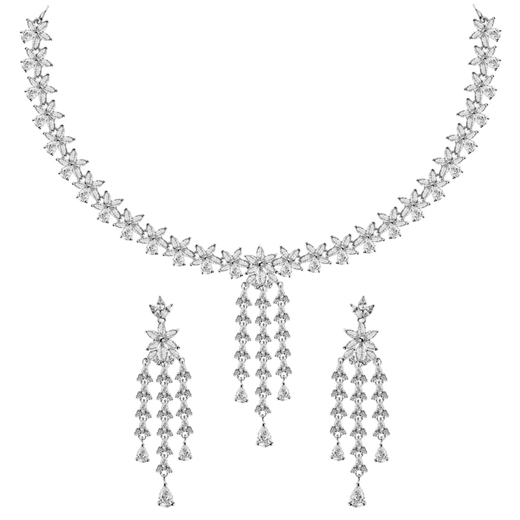 Silver Shiza Necklace Jewellery Set