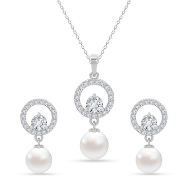 Silver Dante Pearl Jewellery Set
