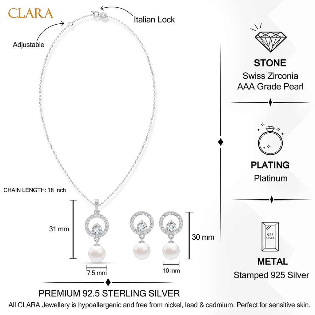 Silver Dante Pearl Jewellery Set