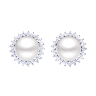 Clara 92.5 Sterling Silver Real Pearl Earrings Gift for Women and Girls
