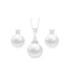 Silver Classic Pearl Jewellery Set