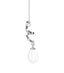 Silver Pearl Twist Pendant with Chain Necklace
