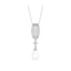 Silver Pearl Queen Pendant Chain Necklace