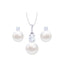 Silver Classic Pearl Jewellery Set