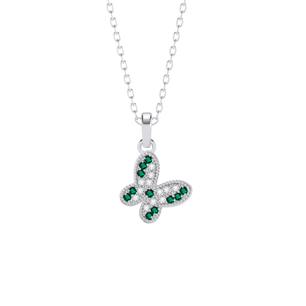 Silver Verde Butterfly Pendant Chain