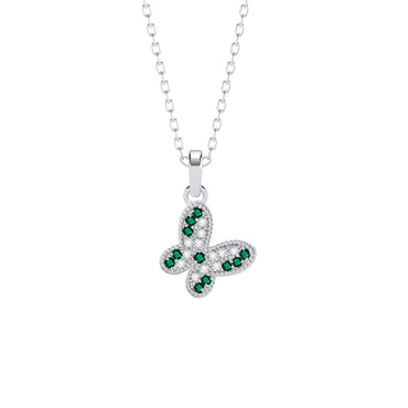 Silver Verde Butterfly Pendant Chain