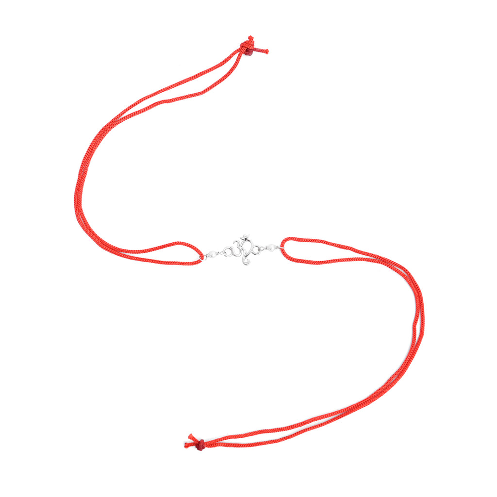 Silver Om Religious Rakhi with Roli Chawal for Bhai Brothers