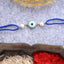 Silver Evil Eye Rakhi with Roli Chawal for Bhai Brothers