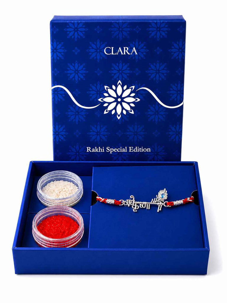 Silver Radhe Krishna Rakhi
