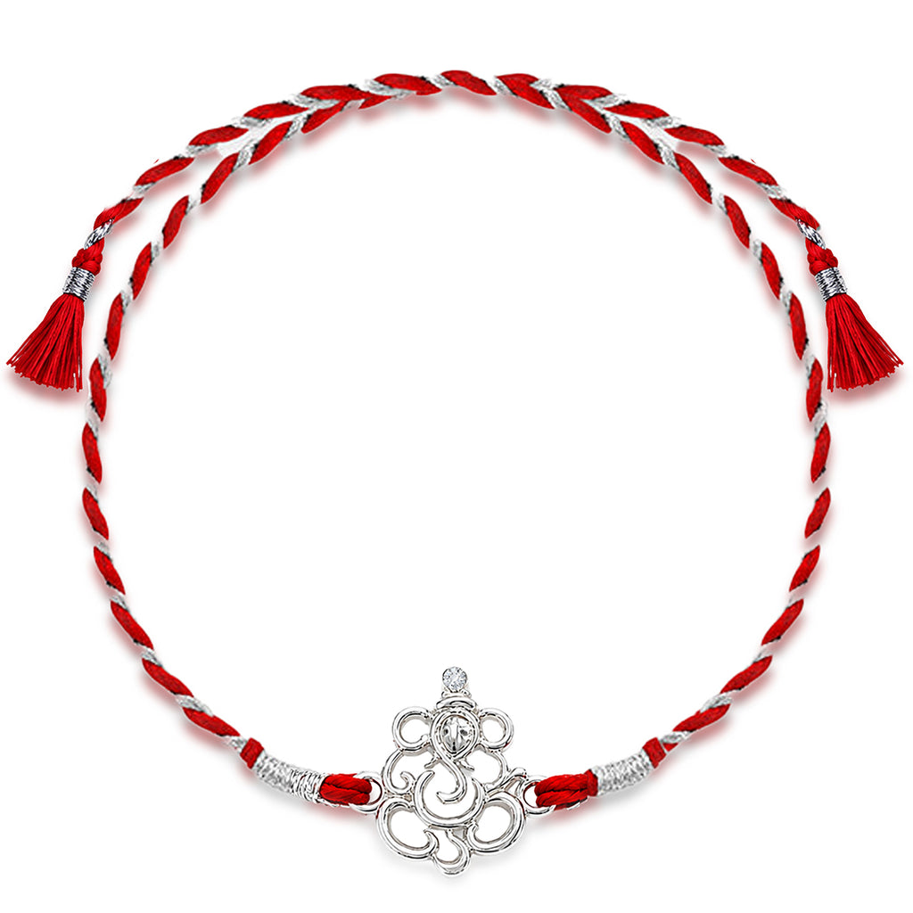 Silver Shubh Ganesha Rakhi