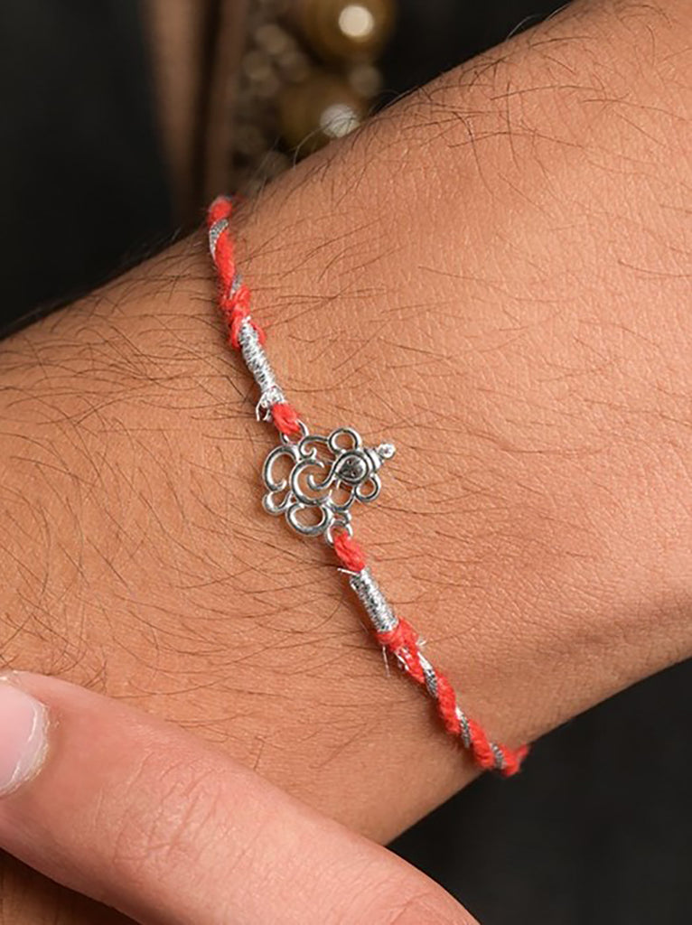 Silver Shubh Ganesha Rakhi