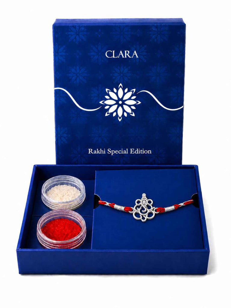 Silver Shubh Ganesha Rakhi