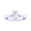 Silver Oval Solitaire Ring
