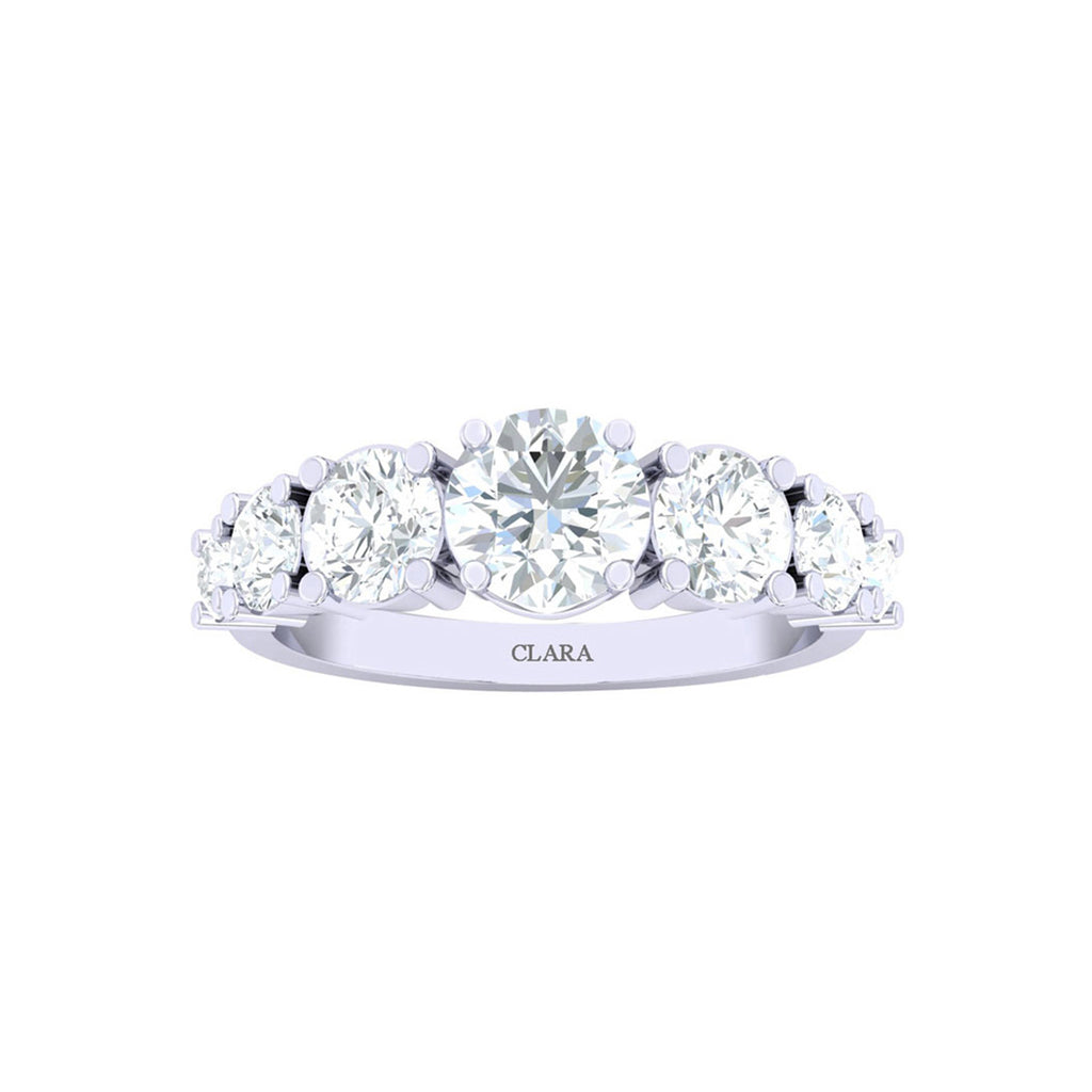 Silver Round Solitaire Ring
