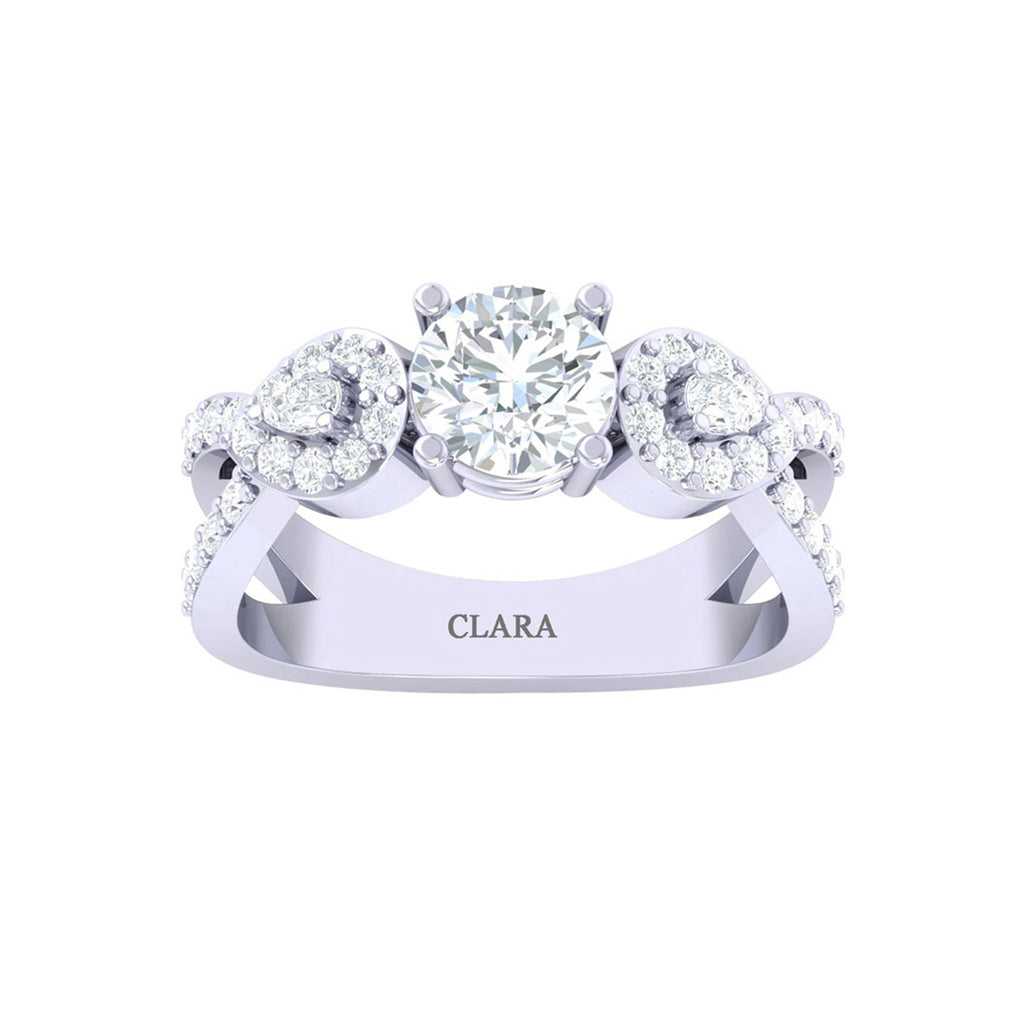 Silver Round Solitaire Ring