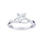 Silver Heart Solitaire Ring