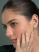 Silver Round Brilliant Solitaire Stud Earring
