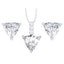 Silver Trillion Solitaire Jewellery Set