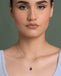 Silver Royal Blue Solitaire Heart Pendant Chain Necklace