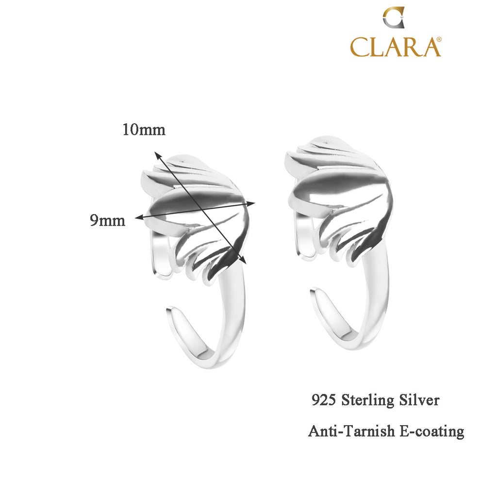 Silver Lotus Toe Rings Pair