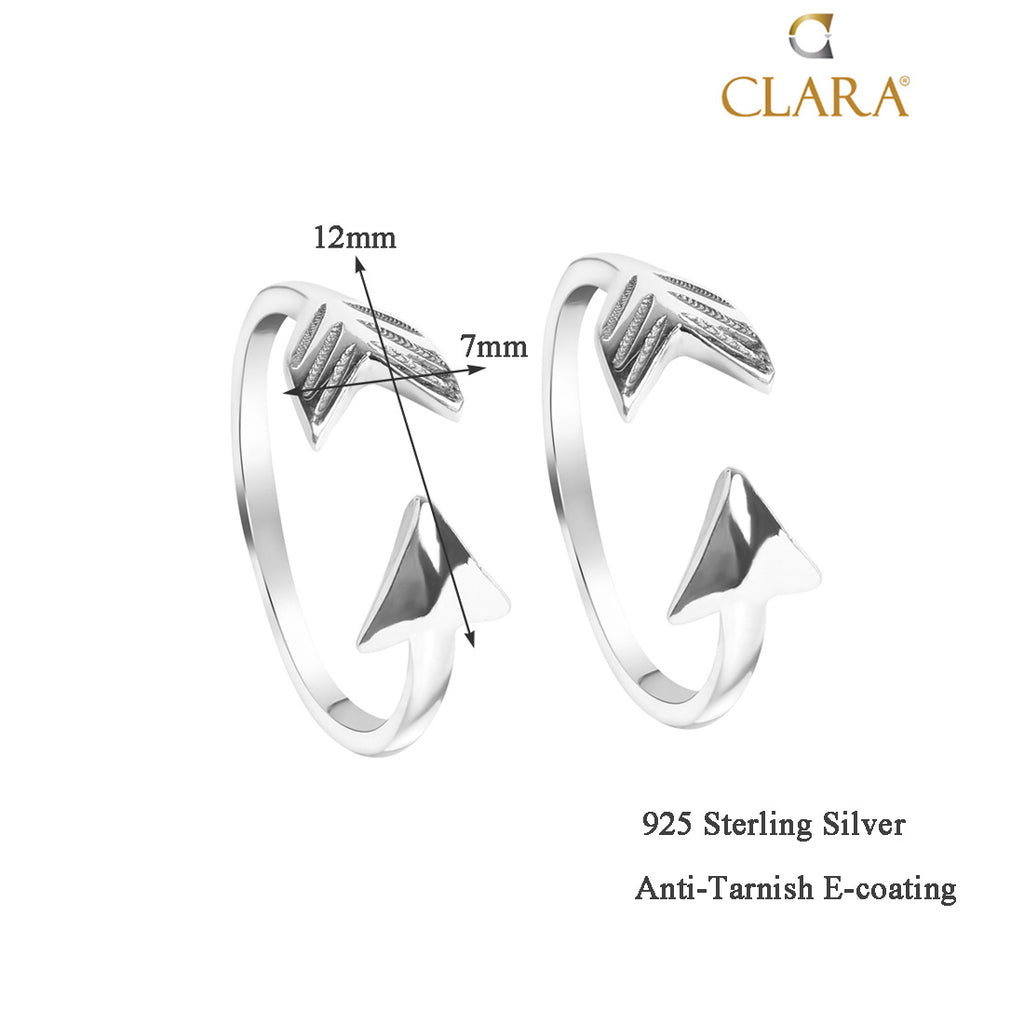 Silver Arrow Toe Rings Pair