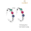 Silver colorful Toe Rings Pair