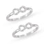 Silver Elara Infinity Toe Rings Pair
