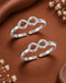 Silver Elara Infinity Toe Rings Pair