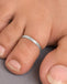 Silver Wave Oxidised Toe Rings Pair