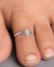 Silver Traditional Oxidised Toe Rings Pair