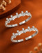 Silver Curtain Toe Rings Pair