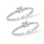 Silver Solitaire Toe Rings Pair