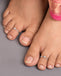 Silver Solitaire Toe Rings Pair