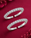 Silver Evelyn Sparkle Toe Rings Pair