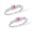 Silver Rosavelle Bezel Toe Rings Pair
